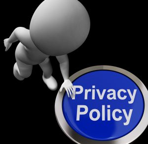 Privacy Policy Button Showing The Company Data Protection Terms